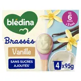 Dessert lacté bébé dès 6 mois Vanille Brassés BLEDINA