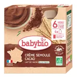Compote bébé dès 8 mois Semoule Cacao Bio BABYBIO