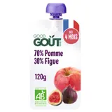 Compote bébé dès 4 mois Pomme Figue Sans Sucres Ajoutés Bio GOOD GOUT