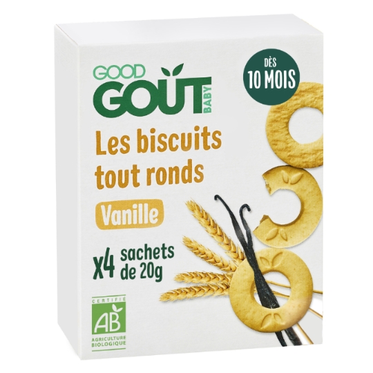 Biscuits Bébé dès 10 mois Tout Ronds Vanille Bio GOOD GOUT