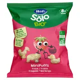 Snacks dès 8 mois Fraise Bio MiniPuffs sans sel ajouté non frits HERO SOLO