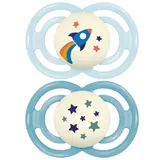 Sucettes Silicone Phosphorescente 18M+ Perfect Nuit Tendance MAM BABY
