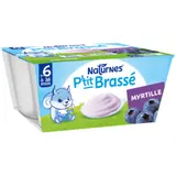Dessert lacté bébé Dès 6 mois Myrtille P'tit Brassé NATURNES