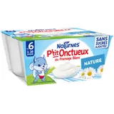 Dessert lacté bébé dès 6 mois Nature Sans Sucres Ajoutés P'tit Onctueux NATURNES