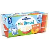 Dessert lacté bébé dès 4 mois Pêche Sans Sucres Ajoutés P'tit Brassé NATURNES