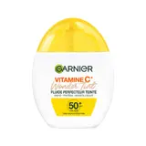 Protection Solaire Fluide Perfecteur Visage  Teinté Clair Vitamine C Wonder Tint SPF50+ GARNIER