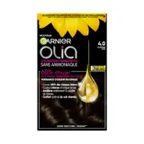 Coloration Permanente 4.0 Châtain Pur Sans Ammoniaque Activée par l'Huile Olia GARNIER
