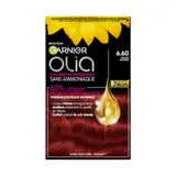 Coloration Permanente 6.60 Rouge Intense Sans Ammoniaque Couvre 100% Cheveux Blancs Olia GARNIER