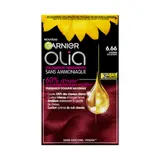 Coloration Permanente Sans Amoniaque 6.66 Carmin Éclatant Activée Par l'Huile Olia GARNIER