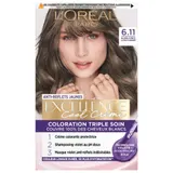 Coloration 6.11 Blond Foncé Ultra Cendré Triple Soin Anti-reflets Jaunes Excellence L'OREAL PARIS