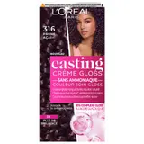 Coloration 316 Prune Exquise Ton Sur Ton Sans Ammoniaque Gloss Cheveux 3x Plus Brillants Casting Crème Gloss L'OREAL PARIS