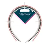 Serre-tête à Cheveux Blanc Rose Gris GLAMOUR STYLE
