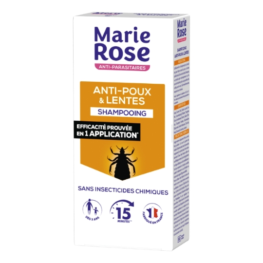 Shampoing Anti-Poux et Lentes Sans Insecticides Chimiques MARIE ROSE