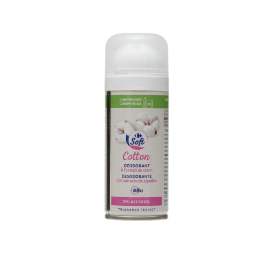 Déodorant spray 48 h, coton CARREFOUR SOFT
