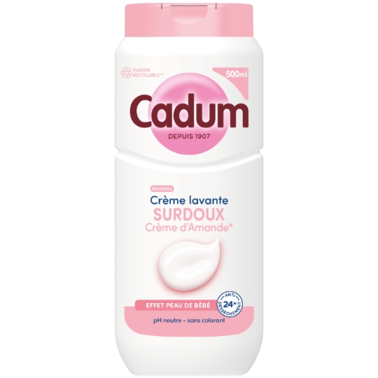 Crème Lavante Surdoux Crème d'Amande Effet Peau de Bébé CADUM