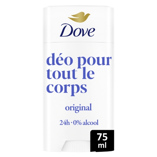 Déodorant Stick Femme pour Tout le Corps Anti-odeurs et Soin pour Peaux Sensibles Original DOVE