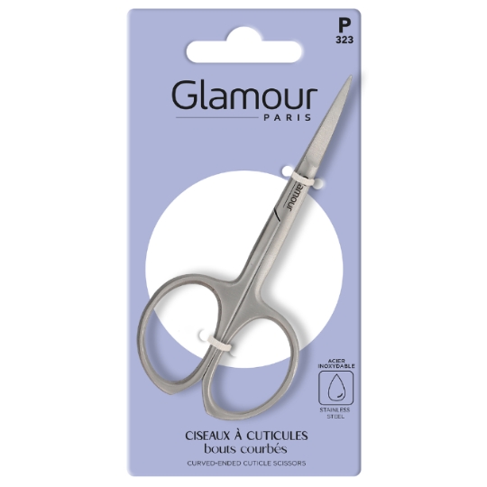 Ciseaux à Cuticules Acier Inoxydable Bouts Courbés GLAMOUR PARIS