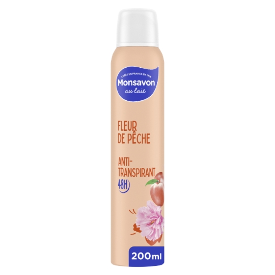 Déodorant spray Anti-transpirant Fleur de pêche MONSAVON