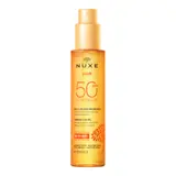 Huile solaire Visage et Corps Spf 50+ Bronzante Résiste à l'Eau Non Comédogène NUXE