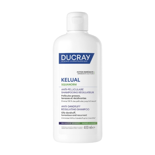 Shampoing Antipelliculaire Pellicules Grasses Kelual Squanorm DUCRAY