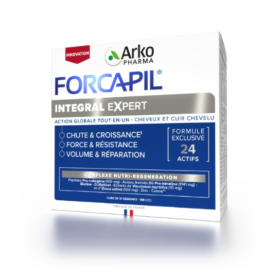 Complément Alimentaire Forcapil Intégral Expert Cheveux et Cuir Chevelu Action Globale Tout-En-Un ARKOPHARMA
