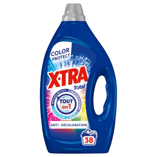 Lessive Liquide total Tout en1 Color Protect 38 Lavages X-TRA