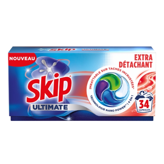 Lessive Capsules 4en1 Extra Détachant Ultimate SKIP