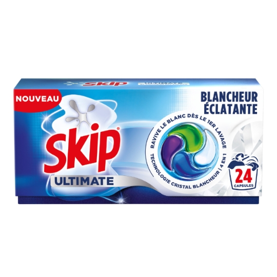 Lessive Capsules Blancheur Eclatante Ultimate SKIP
