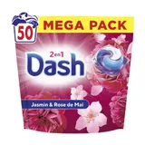 Lessive Capsules  2en1 Jasmin & Rose de Mai  DASH