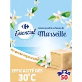 Lessive en poudre Savon de marseille et Fleurs d'oranger CARREFOUR ESSENTIAL