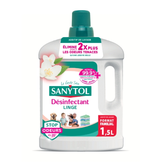 Désinfectant Linge  Stop Odeurs Fleurs Blanches SANYTOL
