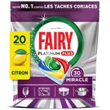 Capsules lave-vaisselle Tout en 1 Platinum Plus 30 Minutes Miracle Citron FAIRY