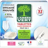 Tablettes Lave-vaisselle Tout en 1 Bicarbonate de Soude L'ARBRE VERT