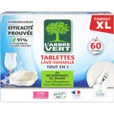Tablettes Lave-vaisselle Tout en 1 Bicarbonate de Soude Ecolabel L'ARBRE VERT