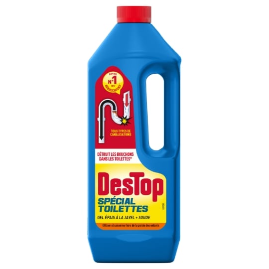 Déboucheur Spécial Toilettes Gel à la Javel et Soude DESTOP