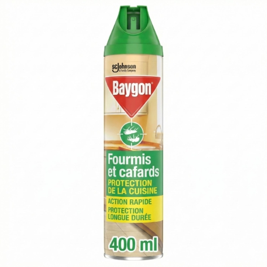 Anti-Rampants Spray Fourmis et Cafards Action Rapide Protection Longue Durée BAYGON