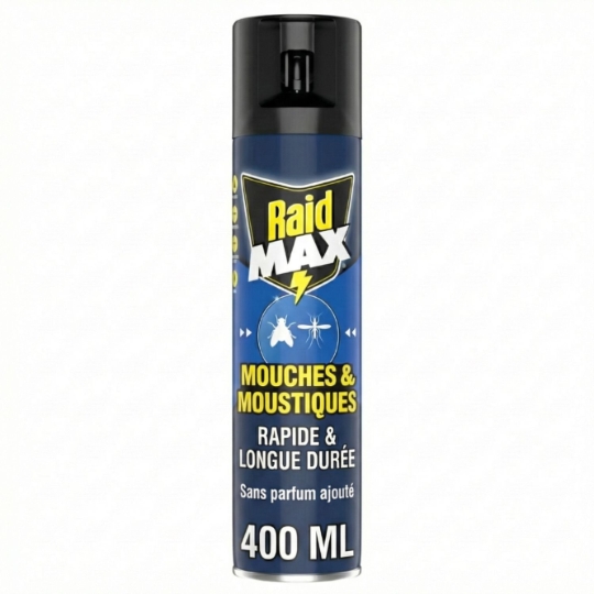 Insecticide Spray Max Mouches et Moustiques RAID