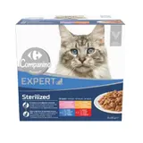 Pâtée Pour Chat Adulte En sauce Dinde Boeuf Saumon Thon CARREFOUR COMPANINO