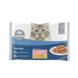 Pâtée Pour Chat Adulte Stérilisé En Sauce Saumon Dinde Expert CARREFOUR COMPANINO