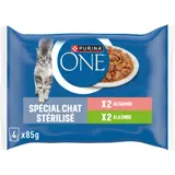 Pâtée Pour Chat Adulte Stérilisé Saumon Dinde Légumes One PURINA ONE