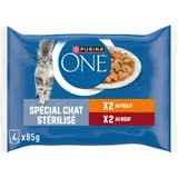 Pâtée Pour Chat Adulte Stérilisé En Sauce Boeuf Poulet PURINA ONE