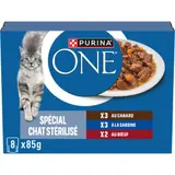 Pâtée Pour Chat Stérilisé En Sauce Sardine Canard Boeuf Légumes One PURINA ONE