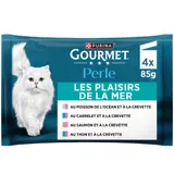 Pâtée Pour Chat Adulte Effilés Bouchées Aux Poissons GOURMET
