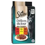 Pâtée Pour Chat Adulte En Sauce Poulet Boeuf Agneau Délices Du Jour SHEBA