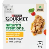 Pâtée Pour Chat Adulte en Sauce Mini Filets Poulet Dinde Nature's Creations GOURMET
