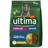 Croquettes Pour Chat Sénior Stérilisé Poulet AgeVital+10 ULTIMA