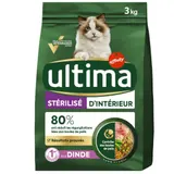 Croquettes Pour Chat Adulte Stérilisé D'intérieur Dinde Orge ULTIMA