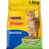 Croquettes Pour Chat Adulte Stérilisé Dinde Agneau Légumes FRISKIES