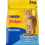 Croquettes pour Chat Adulte Stérillisé Saumon Cabillaud Carottes Courgettes FRISKIES