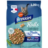 Croquettes Pour Chat Adulte Truite Thon Légume Rolls BREKKIES